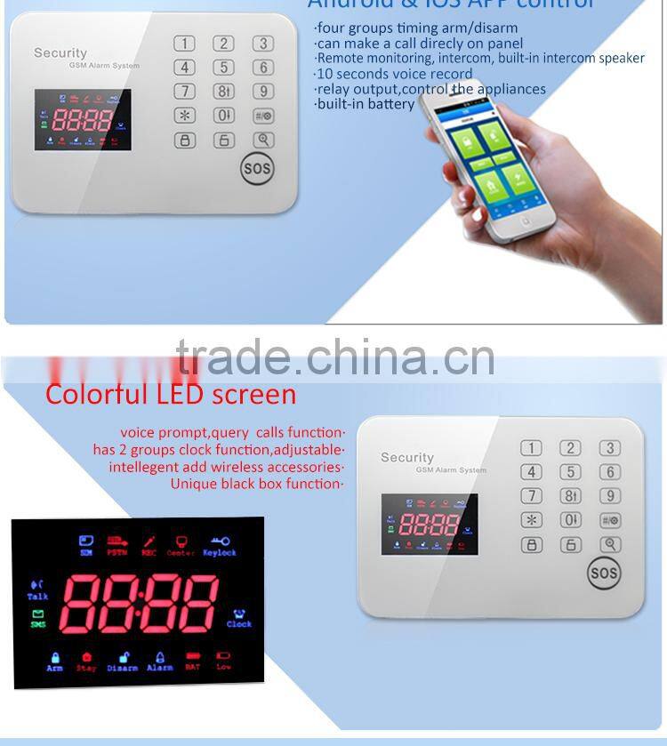 LEEKGO Hot Sales High Quality autodial gsm wireless home burglar security alarm system