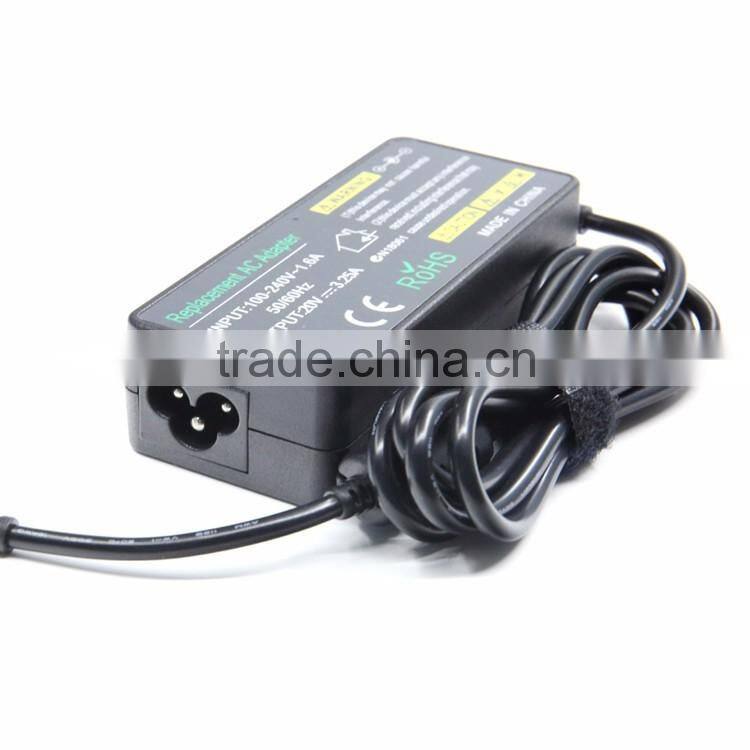 Power Adapter 65W 20V 3.25A USB Port Laptop Power Adapter for Lenovo CPA-A065