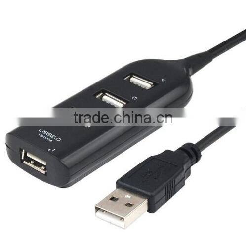 High Speed 4 Port Mini USB 2.0 HUB Adapter For Laptop PC 480Mbps
