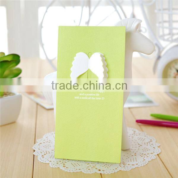 Hand Made Paper Folding Birthday Greeting Cards Design with heart and handle
