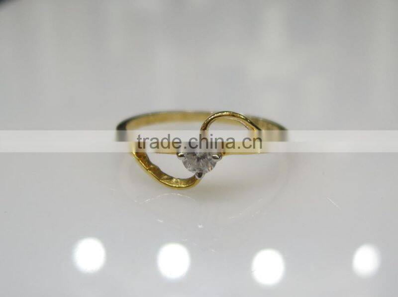 Gold Diamond Ring Solitaire 0.15cts