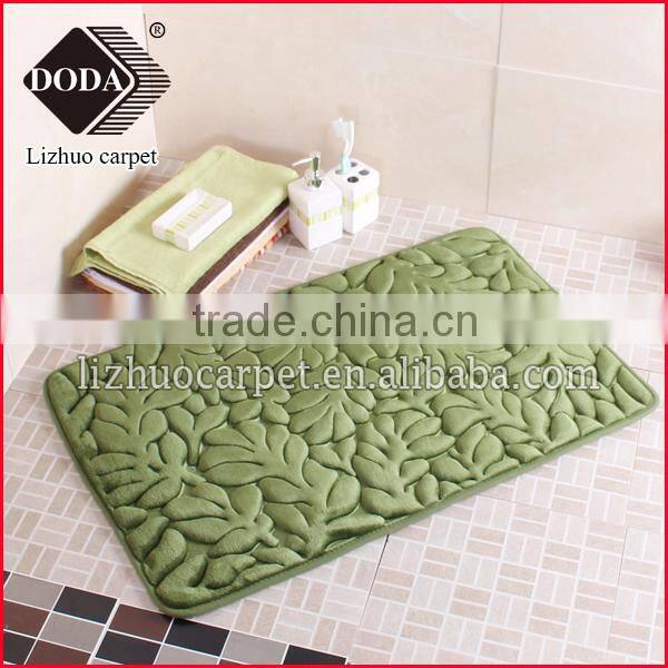 100%polyester nonslip pvc backing decorative bath rugs