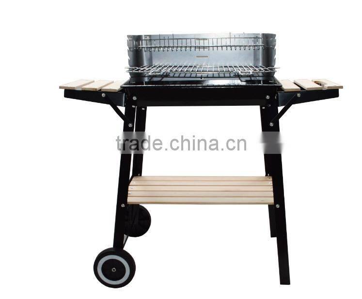 Steel Metal Type and Powder Coated Finishing rectangle BBQ Grill
