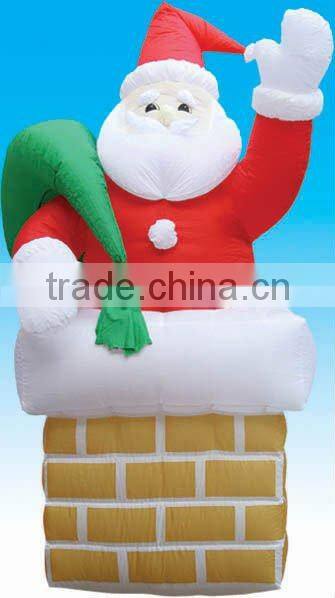 christmas santa in chimney