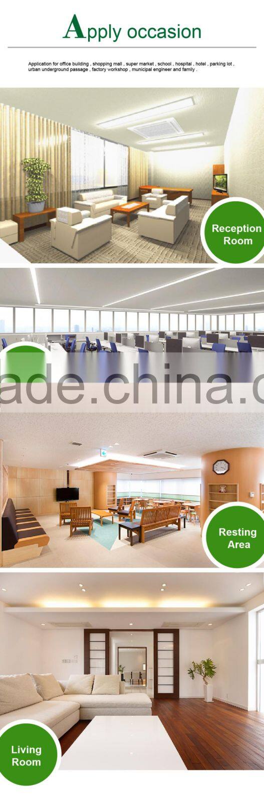 IP44 two-pin plug t5 tube light with SMD2835 15W