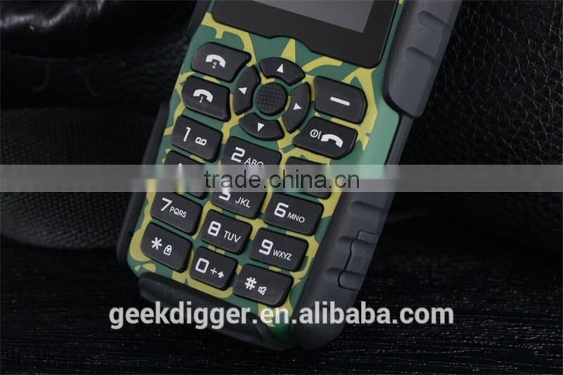 XP3300 Green Unlocked Phone Quad Band with 12000mAh Battery / FM / MP3 / Dual SIM / Flashlight Functions