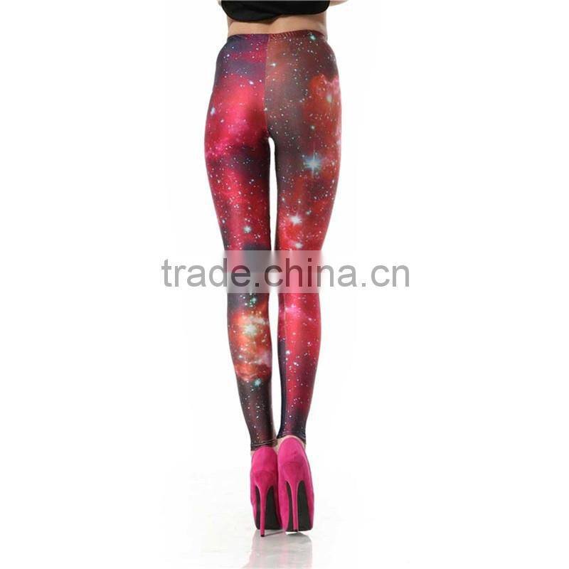 2016 New Design Leggins High Waist Print Galaxy Sport Leggings For Women
