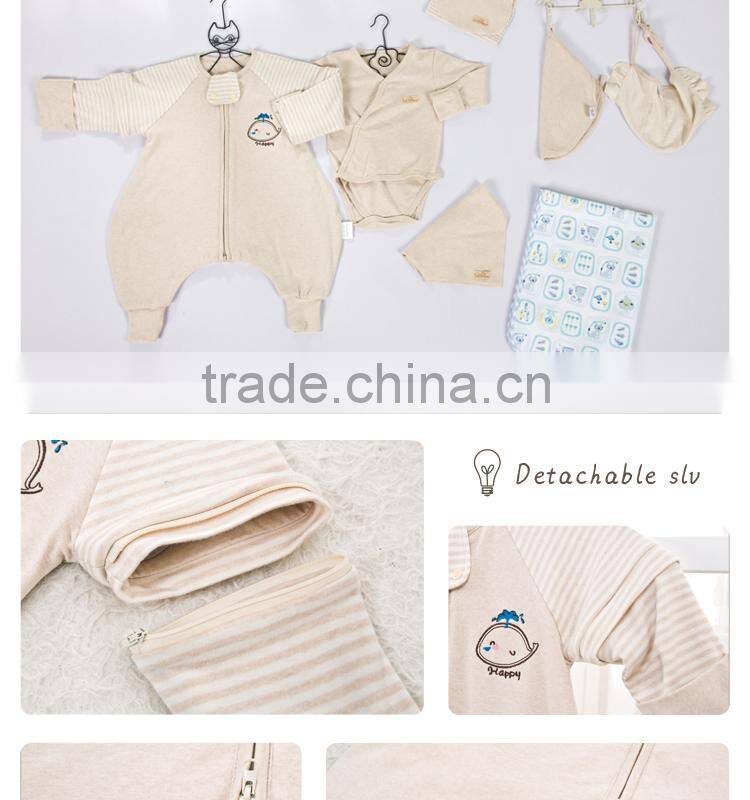 100% cotton nine pieces sets of baby Clothing Sets gift box for newborn