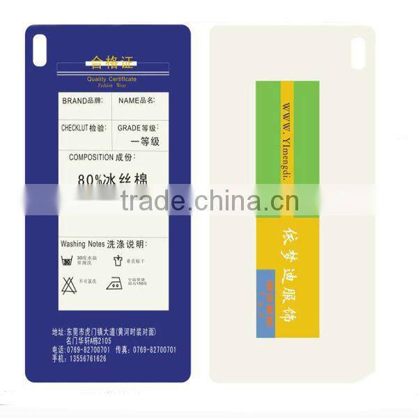 supply custom paper hang tag and label printing