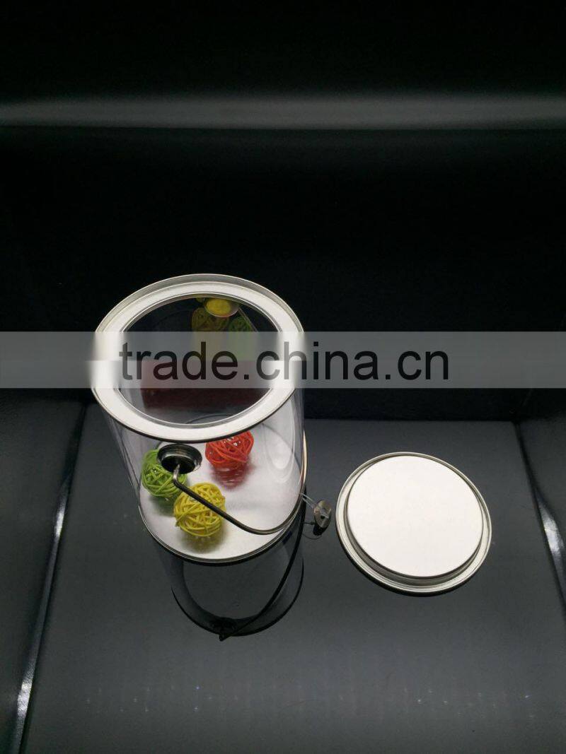 102mm diameter small round tin box with lid
