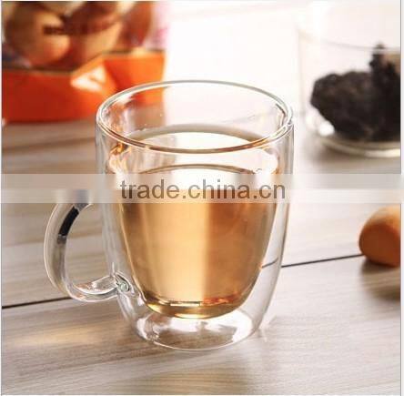 Double wall heat preservation and heat insulation tea milk cup