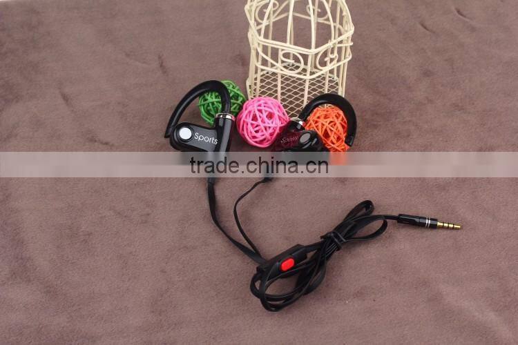 Ear-hook competitive good quality earphones Cable Wired headphone mobile WP headsets with mic