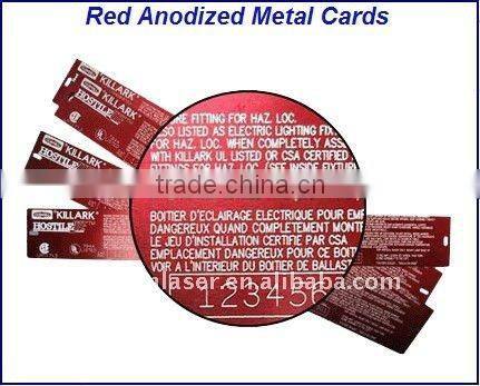 Fiber laser marking machine for anodized metal card