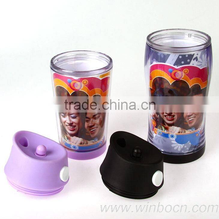 Plastic Double Walls Couples Outdoor Cup/Mug DIY