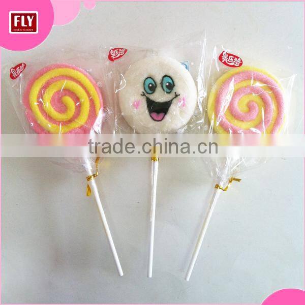 Happy Face Custom Pattern Marshmallow Lollipop Candy