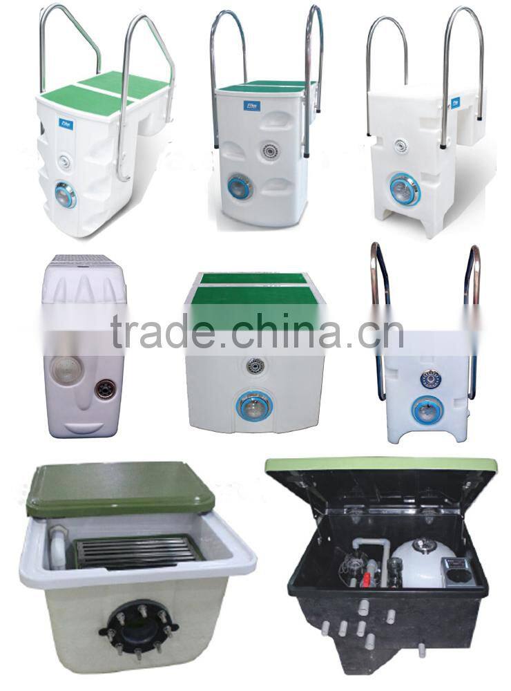 Complete swimming pool equipment set with pool filter pump fittings accessories