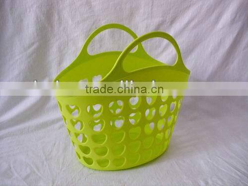 plastic colorful soft baskets with handle