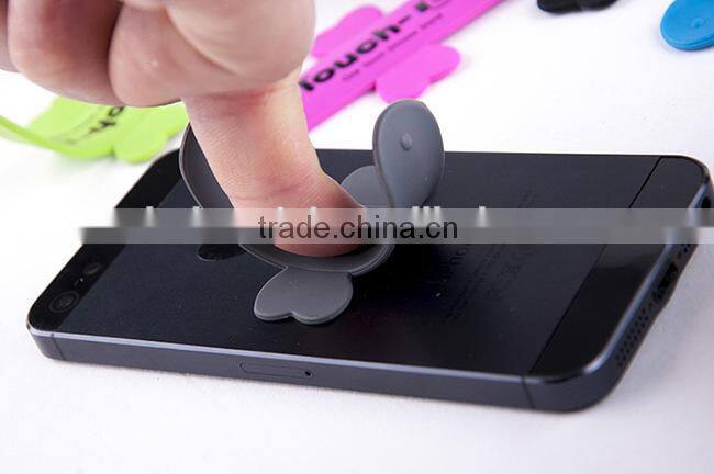 Cheap promotional 3m sticky silicone cellphone card holder