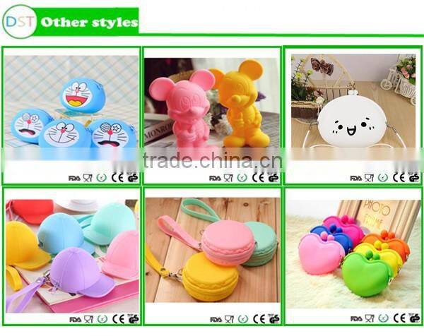 Shopping online silicone coin purse with freely logos