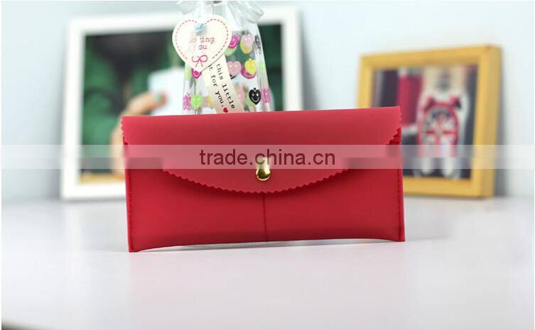 New Cheap Candy Color Plastic Wallet ID Credit Card Holder Business Case Phone Purse Ladies