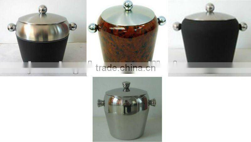 1.0L stainless steel ice bucket with lid