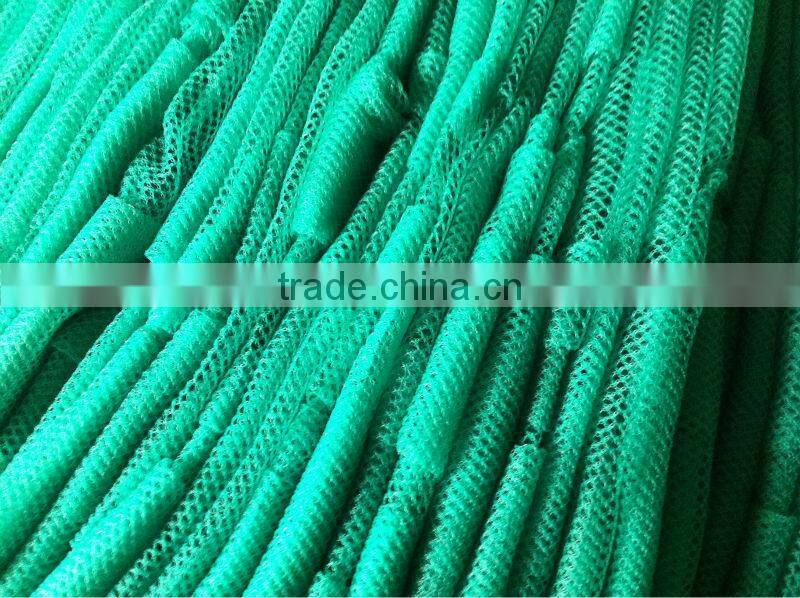 good quality polyester fishing nets tight knot,green color
