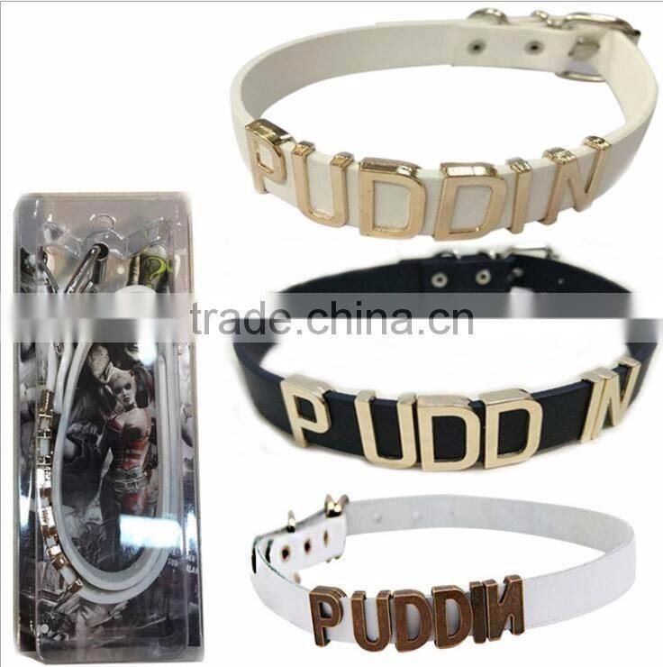 Three Colors Dress Up Halloween Cosplay Suicide Squad Harlee Quinn Cosplay Necklace