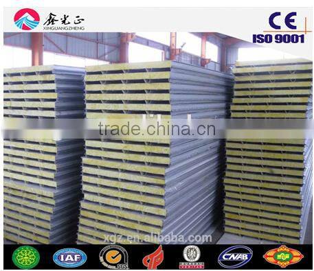 steel structure warehouse wall and roof EPS/PU rock wool sandwich panel board used for steel house