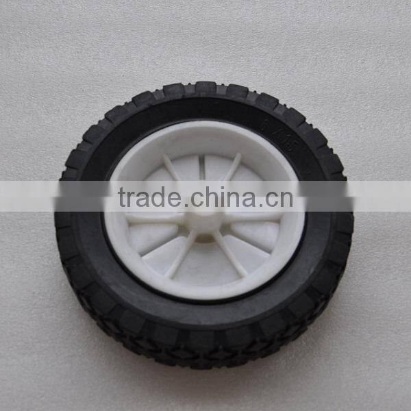 6 inch steel rim solid rubber tire solid rubber wheel