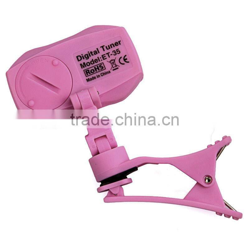 Digital Clip-on Guitar Tuner Color LCD for Chromatic Guitar Bass Violin Ukulele