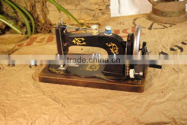 Antique sewing machine metal model imitation with paint