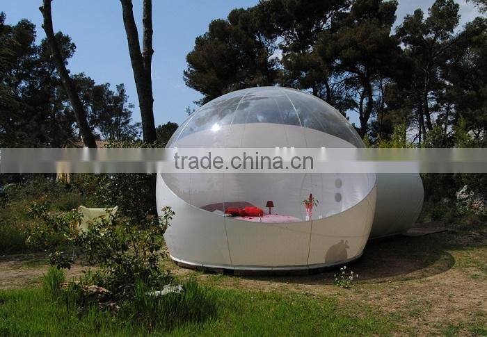 Half Clear Inflatable Bubble Tent Outdoor Inflatable Lawn Tent Dia. 4m Dome Tent