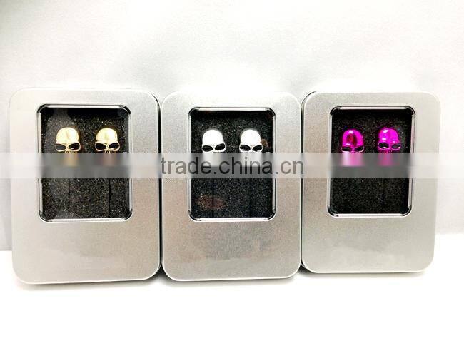 Metal skull headphone