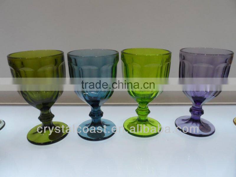 unique dazzling multi colorful wine glasses for outdoor drinkware
