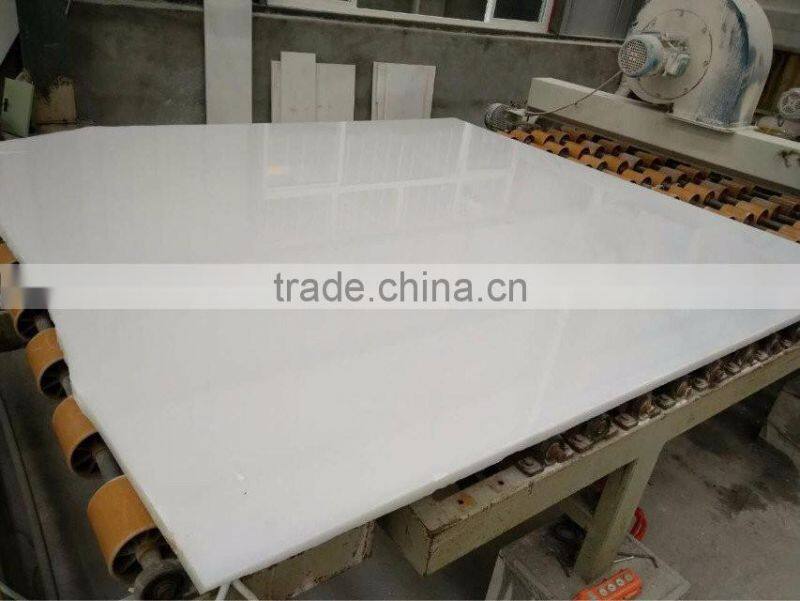 Natural crystal white marble polished big slabs