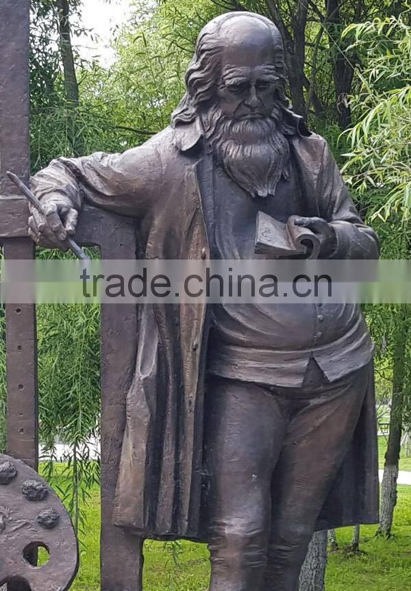 Life Size Bronze da Vinci Statue
