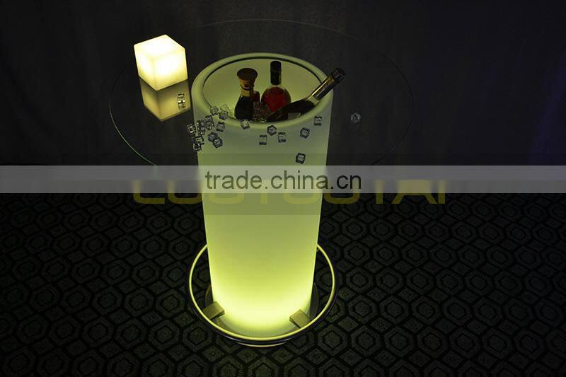 led cocktail table/RGBW color change remote control led tea/coffee table