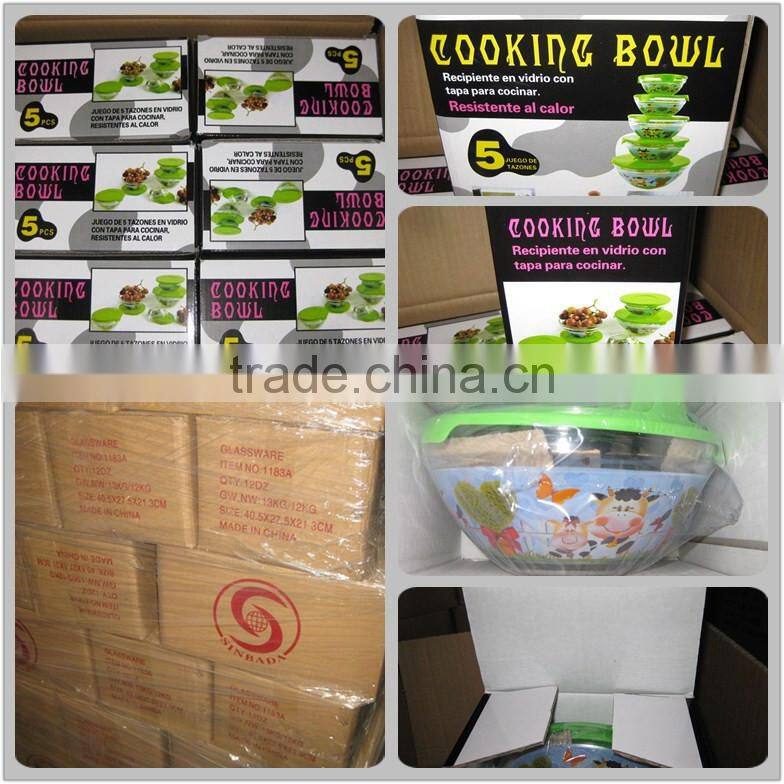 glassware,glass bowl,cheap bowl set,wholesale glass storage bowl