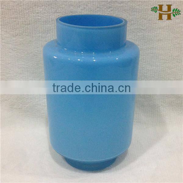 Hand blown colored glass cyliner glass vases
