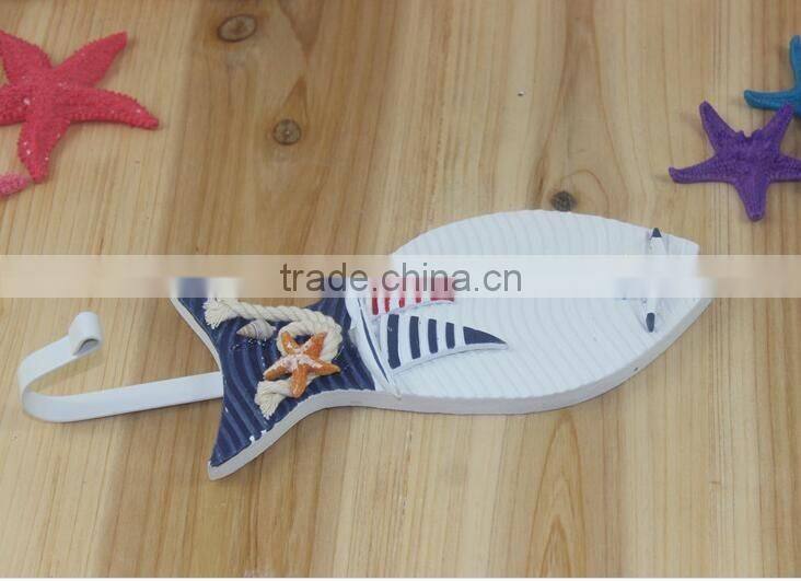 CY081 Mediterranean Style Anchors Fish Slipper Boat Shaped Wall Hooks Living Room Hanging Decoration Nautical Decor