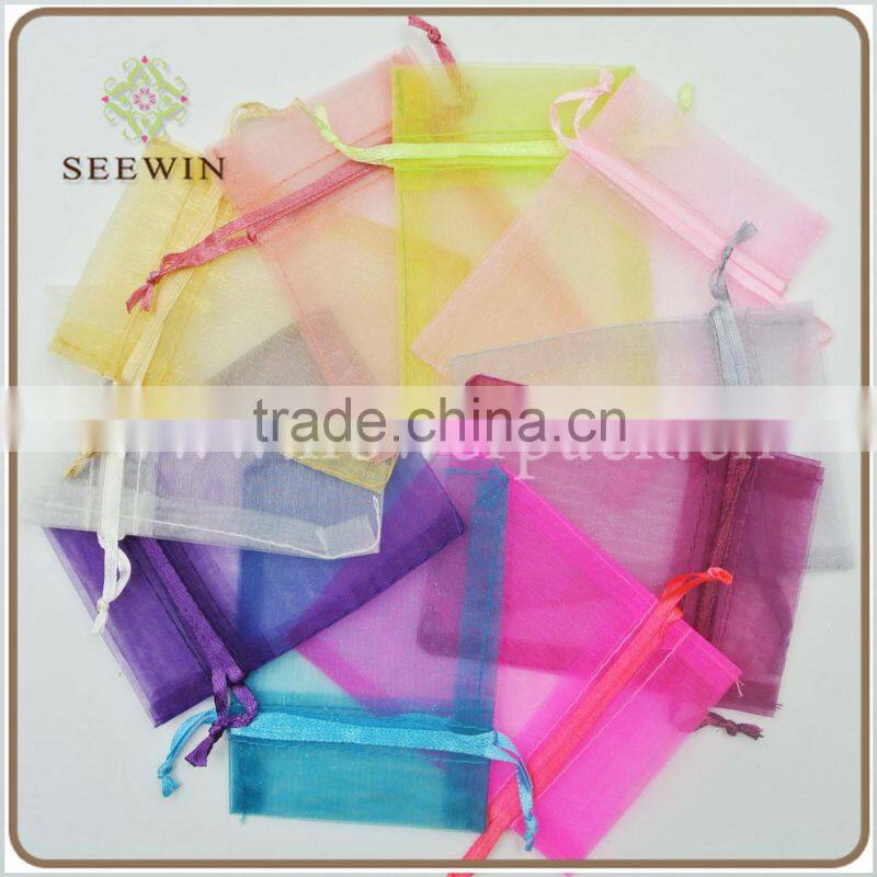 Promotional solid color organza bags for christmas