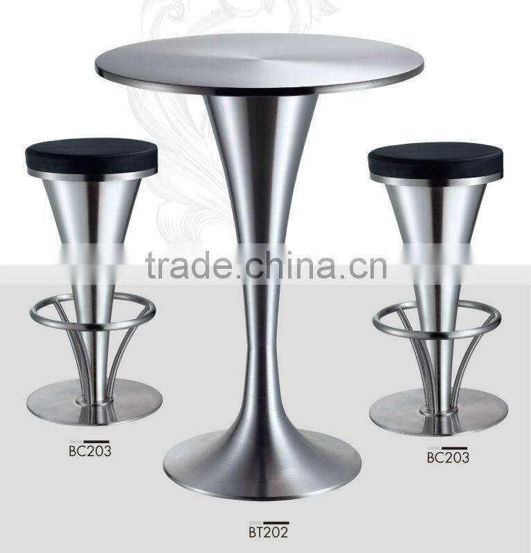 polished stainless steel bar table LQ- BT202