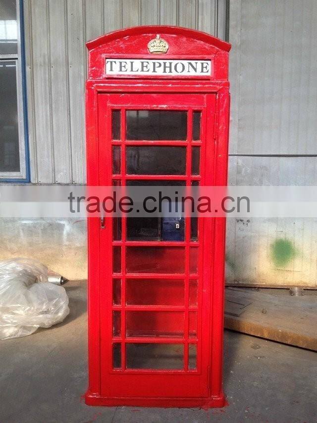 London Classical Public Steel Telephone Booth / Cast Iron Telephone Booth