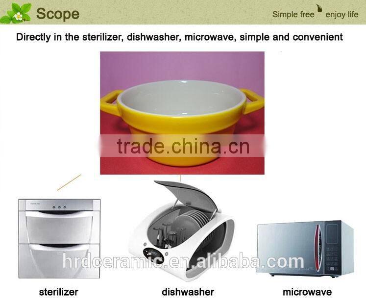 Fun yellow glazed soup bolw Ceramic glazed bowl / Decorative Bowl