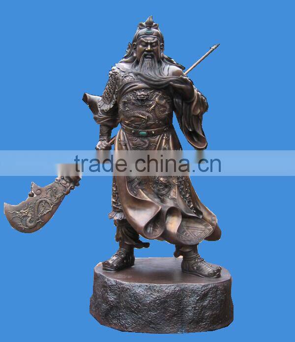 Garden large bronze warrior statues