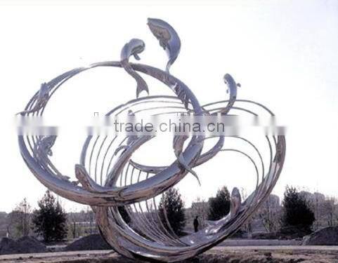 Polishing modern large art modern stainless steel sculpture