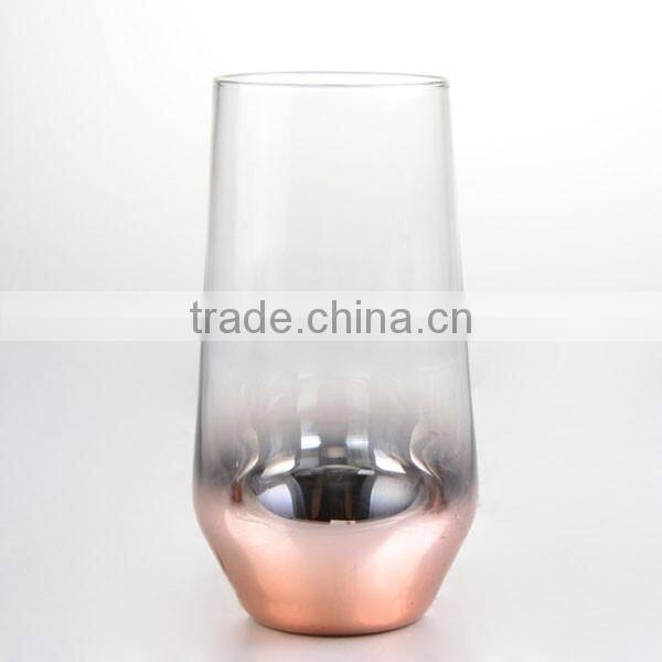 2016 HOT SALE COPPER CHARGER STEMLESS WINE GLASS drinking water glass