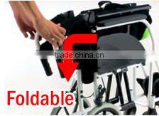 ALUMINUM foldable light weight transfer wheelchair, easy to pick up