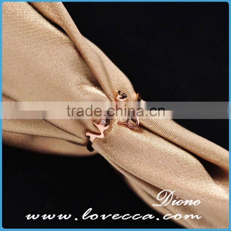 Fashion stainless steel gold ring womens weddings