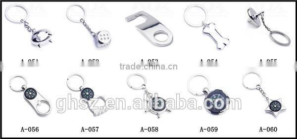 Cheap quality stainless steel animal model shark key chain ring factory